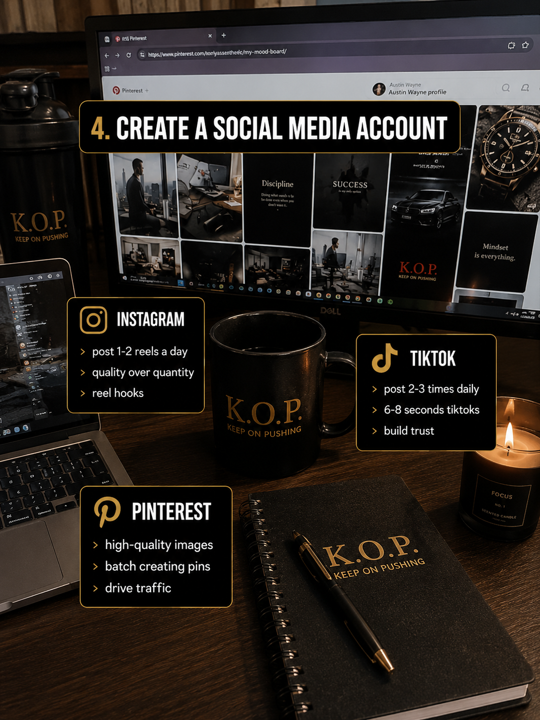 K.O.P. product-building masterclass workspace